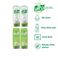 Combo 4 Hộp Nước Dừa Tươi ACP Vico Fresh 1L - (2 Xiêm, 2 Dứa)