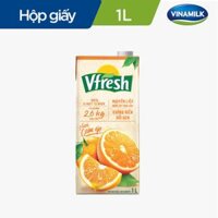 COMBO 4 HỘP NƯỚC VFRESH CAM ÉP 100 - HỘP GIẤY 1L