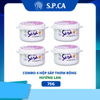 Combo 4 hộp sáp thơm Sara 75g hình bông hoa hương lan tỏa hương dễ chịu - RĐ066
