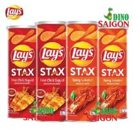 Combo 4 Hộp Snack Khoai Tây Lay's Stax Thái Lan 105g Mix 2 vị Tôm Hùm Nướng Và Mực Sốt Cay