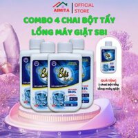 COMBO 4 Hộp tẩy lồng vệ sinh lồng giặt chính hãng SBI tẩy sạch cặn bẩn máy giặt lồng đứng lồng ngang