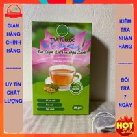 Combo 4 hộp trà cuộn lá sen đậu xanh (hộp 20 túi nhúng), trà lá sen, đậu xanh, rau má, thanh nhiệt