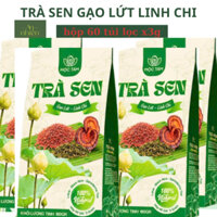 Combo 4 Hộp Trà Sen Gạo Lứt Linh Chi Mộc Tâm (Hộp 60 Gói) - Hỗ Trợ Thanh Nhiệt, Mát Gan, Hỗ Trợ Tiêu Hóa, Giúp Ngủ Ngon