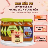 Combo 4 Hũ Chao Béo + Chao Khoai Môn Huệ Lạc + Quà Tặng 1 Hũ Tương 150gr
