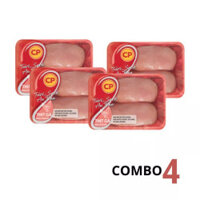 Combo 4 khay phi lê ức gà không da CP 500g
