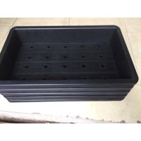 combo 4 khay trồng rau 68cm size to màu đen