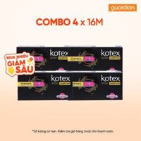 Combo 4 KOTEX BVS LUXE TAMPON 16M/12