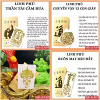 Combo 4 linh phù tài lộc, linh phù dán điện thoại, linh phù may mắn,miếng dán màn hình mặt sau - Mua may bán đắt