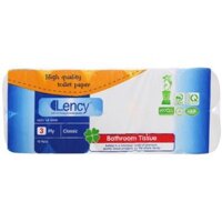 Combo 4 lốc giấy vệ sinh Lency Xanh 10 Cuộn Cao Cấp Không Lõi