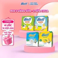 Combo 4 lốc Mix Sữa chua Váng sữa Hoff bổ sung xơ và chất béo cho bé ăn dặm từ 6 tháng (4 lốc – 16 hộp/55g)