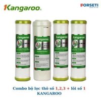 Combo 4 lõi lọc Bộ lọc thô số 1,2,3 lõi số 1 cho máy lọc nước KANGAROO hàng chính hãng