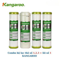 Combo 4 lõi lọc ( Bộ lọc thô số 1,2,3 + lõi số 1) cho máy lọc nước KANGAROO AQUA KAROFI SUNHOUSE