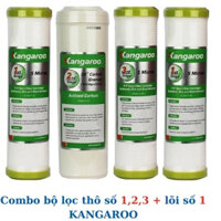 Combo 4 lõi lọc ( Bộ lọc thô số 1,2,3 + lõi số 1) cho máy lọc nước KANGAROO