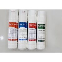 Combo 4 lõi lọc Korihome , dành cho máy nóng lạnh ( Nano Silver , Hydrogen Alkaline, Mineral, Infrared )