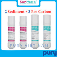 Combo 4 lõi lọc Korihome 2 sediment 2 Pre carbon hệ cắm nhanh dùng cho máy WPK-606...
