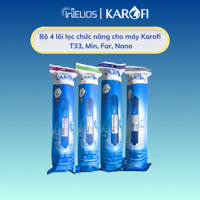 Combo 4 lõi lọc nước (T33, Mineral, Far, Nano) cho các máy lọc Karofi - Hàng chính hãng