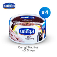 Combo 4 lon - Cá Ngừ Nautilus sốt nước tương nhật Shoyu (NK Thái Lan)