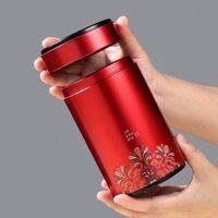 Combo 4 lon trà hai màu đỏ/vàng tự chọn sang trọng làm giỏ quà Tết, đựng trà trong mâm quả cưới