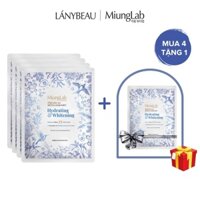 Combo 4 Mặt Nạ cấp ẩm và dưỡng trắng da LÁNYBEAU MiungLab Premium Hydrating & Whitening Biocell Mask Sheet 4x25g
