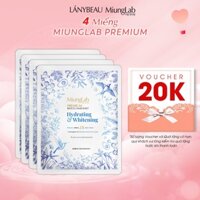 Combo 4 Mặt Nạ cấp ẩm và dưỡng trắng da LÁNYBEAU MiungLab Premium Hydrating & Whitening Biocell Mask Sheet 4x25g
