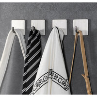 Combo 4 Móc Inox SUS304 Dính Tường treo quần áo, treo khăn tắm - Móc Hình Chữ L