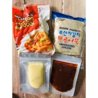 Combo 4 món bánh gạo siêu rẻ ( 500g bánh thỏi green, sốt, phô mai mozza, chả cá)