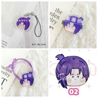 Combo 4 món BLUE LOCK griptok móc khóa kẹp tóc dây chun ver FACE CHIBI anime chibi mica acrylic quà tặng sinh nhật