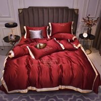 Combo 4 Món Chăn Ga Gối Tencel Microfiber mềm, mịn, mượt, mát, Bộ chăn ga gối nệm cưới