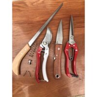Combo 4 món Kéo cắt cành, Kéo tỉa dăm, Dao ghép cây và Cưa gấp Nhật