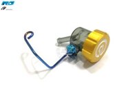 Combo 4 món: Pát gắn bình dầu gọng titan + Bình dầu Brembo xám khói nắp nhôm CNC màu vàng + Ốc GR5 6Li15 Đầu Dù Nhỏ Lục Bảo + Con tán GR5 6li màu lục bảo