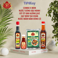Combo 4 Món Tảo Xoắn Chile 200g + Nước Mắm 500ml + Sốt Ớt Rim Hương Quê 300g + Hạt Nêm Tảo Xoắn 450g - TiPiKay Shop
