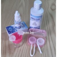 Combo 4 món tiện lợi (nước ngâm- nước nhỏ - khay gương- cốc rửa lens) siêu tiết kiệm