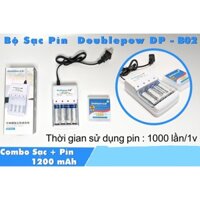 Combo 4 pin sạc AA 1200mAh và bộ sạc DP-B02 thương hiệu Doublepow cao cấp