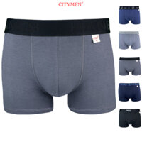 Combo 4 Quần Lót Nam boxer hiệu CITYMEN nhiều lưng 4 chiều vải cotton cao cấp, sịp nam - LMTK-MULTIBC - XXXL 74kg-84kg