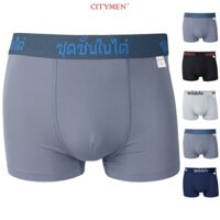 Combo 4 Quần Lót Nam boxer hiệu CITYMEN lưng Thái vải thun lạnh co dãn, sịp nam - LMSP-THAIBL