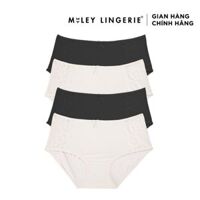 Combo 4 Quần Lót Nữ Lưng Cao Modal Phối Ren Active Miley Lingerie FDS0125-0225-0925-1225 - Giao màu ngẫu nhiên - M
