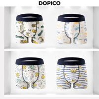 COMBO 4 Quần sịp đùi bé trai chất cotton thoáng khí co giãn tốt họa tiết bắt mắt cute DOPICO L1035