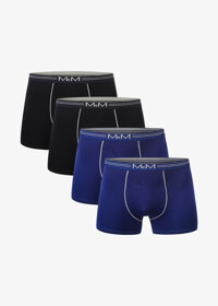 Combo 4 quần sịp đùi nam quần lót nam Cao Cấp Boxer MRM FASHION 2 màu - Đen &amp; Xanh  - M