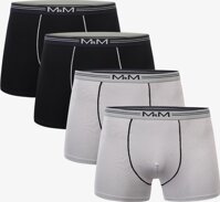 Combo 4 quần sịp đùi nam quần lót nam Cao Cấp Boxer MRM FASHION 2 màu - Đen GhiN - XL