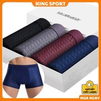 COMBO 4 Quần sịp nam đùi cotton cao cấp thông hơi thoáng khí, Quần lót nam boxer thun lạnh chính hãng KING SPORT