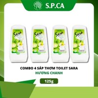 Combo 4 Sáp thơm toilet sara 125g hương chanh khử mùi nhà vệ sinh từ 12 đến 15 ngày - SPCa000063