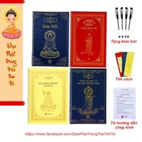 [Combo 4] Sổ chép kinh Địa Tạng + Chú Đại Bi + Dược Sư + Sám Hối in mờ_ Đạo Phật trong trái tim tôi