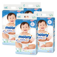 Combo 4 Tã dán Moony (L, 54 miếng)