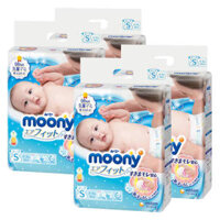 Combo 4 Tã dán Moony (S, 84 miếng)