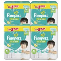 Combo 4 Tã Dán Pampers Baby Dry Gói Đại – Size XL XL26 (26 Miếng)