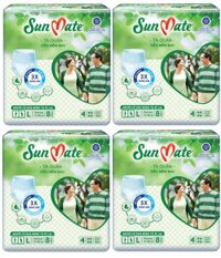 Combo 4 Tã Quần Người Lớn SunMate Mềm Mại - L8 8 MiếngGói