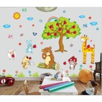 COMBO 4 TRANH DECAL DÁN TƯỜNG CHO BÉ SIÊU RẺ (ghi chú hoặc ib chọn mẫu)