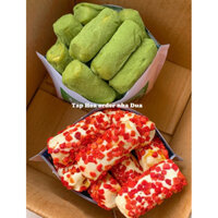 combo 4 túi Bánh mì nougat lòng đỏ trứng muối cuộn - món ăn vặt thơm ngon hấp dẫn