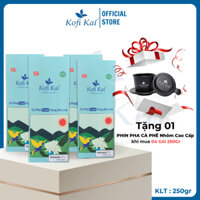 [COMBO 4 TÚI] Cà Phê nguyên chất Robusta Kofi Kai 250g TẶNG Phin Pha Cà Phê Kofi Kai Chuyên Dụng Nhôm Cao Cấp