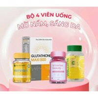 ComBo 4 Viên Uống Đẹp Da Trắng Sáng Da Cải Thiện Tình Trạng Da Xỉn Màu,Không Đều Màu Po Beauty